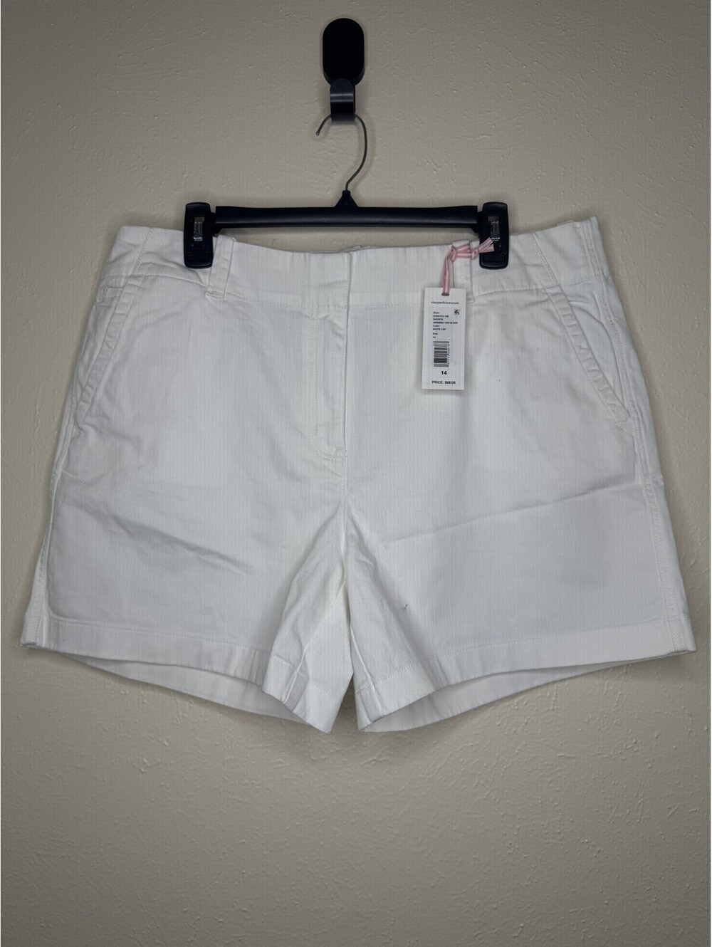 Vineyard Vines Herringbone Every Day Shorts White Women's Size 14 NWT
